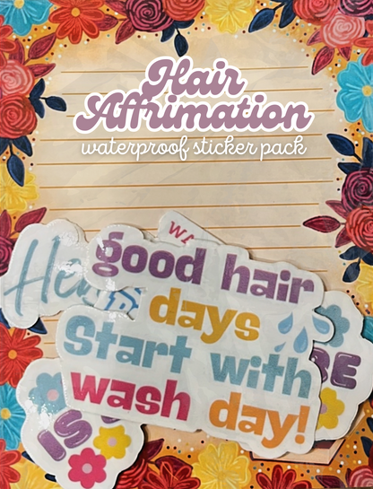 Hair Affirmation Sticker Pack